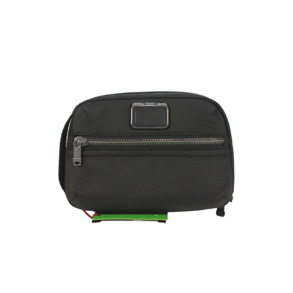 Tumi Mens Black Nylon Zip Around Logo Response Travel Kit